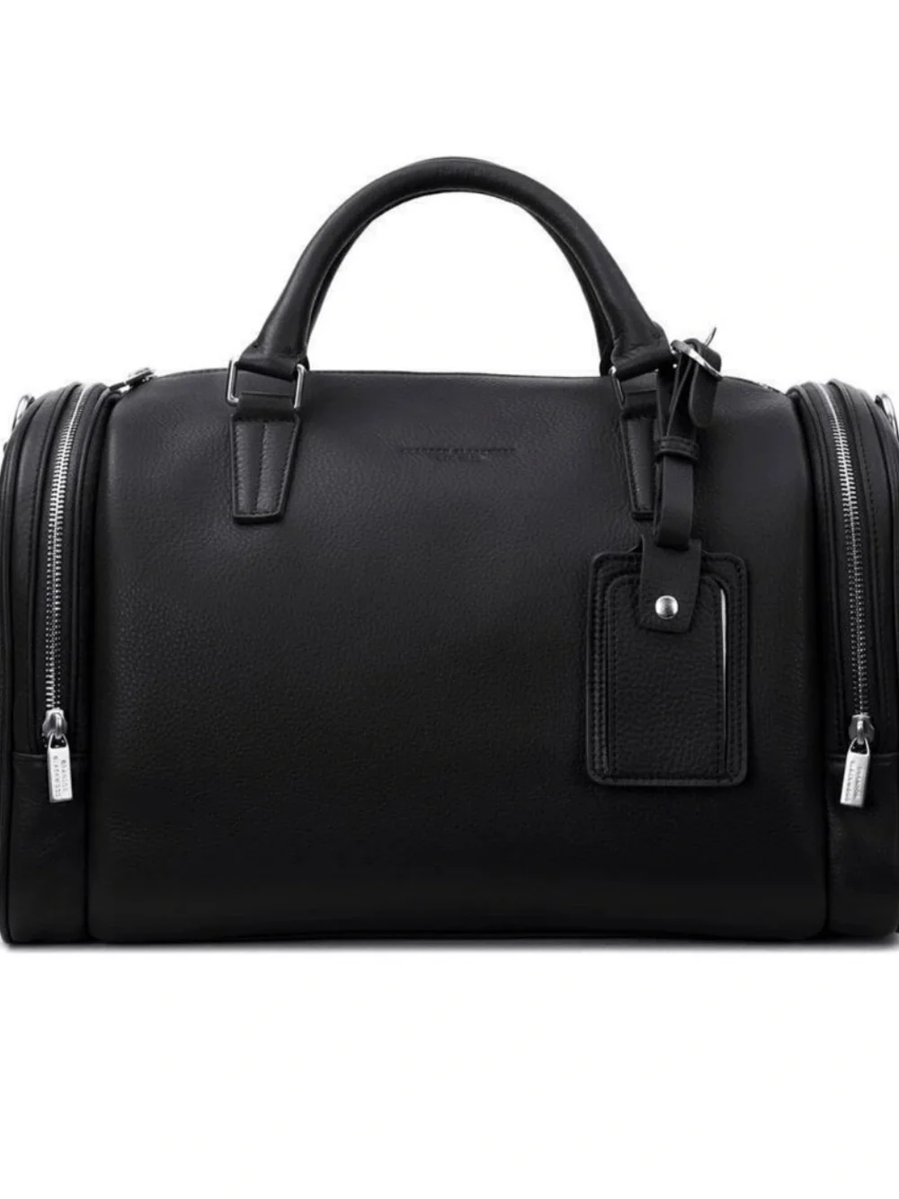 Brandon Blackwood Black Leather Duffel